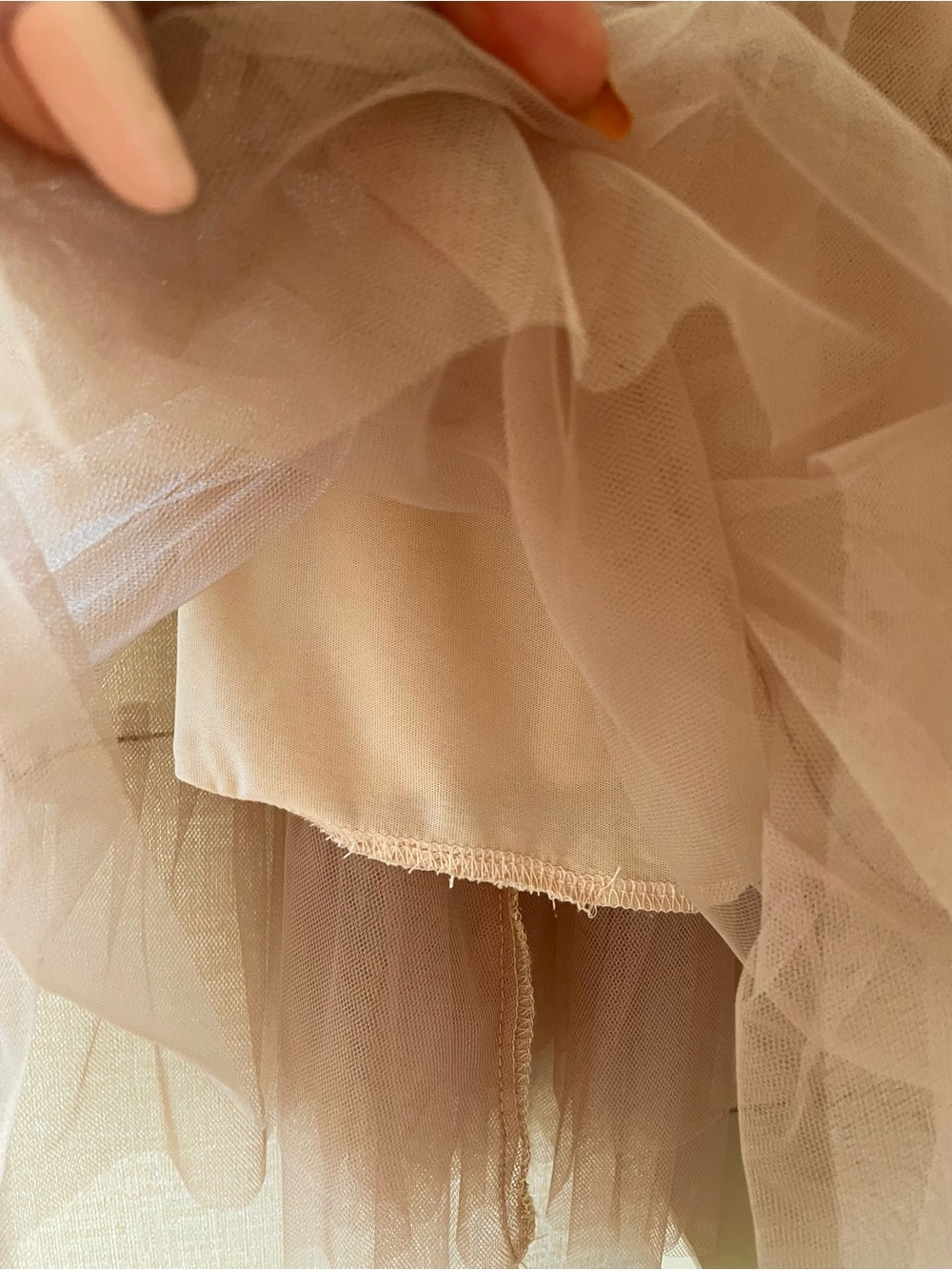 Women’s Tiered Layered Tulle Midi/Long Skirt in Dusty Blush, Feminine & Romantic - Picture 4 of 6